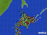 北海道地方のアメダス実況(日照時間)(2015年07月14日)