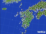 九州地方のアメダス実況(風向・風速)(2015年07月14日)