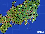 関東・甲信地方のアメダス実況(日照時間)(2015年07月15日)