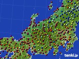 北陸地方のアメダス実況(日照時間)(2015年07月15日)