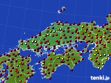 中国地方のアメダス実況(日照時間)(2015年07月15日)