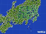 関東・甲信地方のアメダス実況(風向・風速)(2015年07月15日)