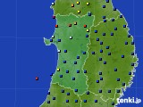 秋田県のアメダス実況(日照時間)(2015年07月16日)