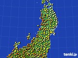東北地方のアメダス実況(気温)(2015年07月16日)