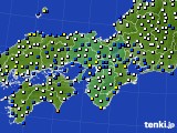 2015年07月16日の近畿地方のアメダス(風向・風速)