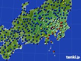 関東・甲信地方のアメダス実況(日照時間)(2015年07月17日)