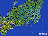 関東・甲信地方のアメダス実況(日照時間)(2015年07月18日)