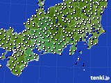 東海地方のアメダス実況(風向・風速)(2015年07月18日)