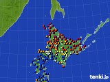 北海道地方のアメダス実況(日照時間)(2015年07月19日)