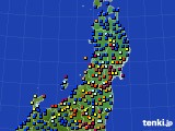 東北地方のアメダス実況(日照時間)(2015年07月19日)