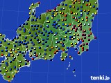 関東・甲信地方のアメダス実況(日照時間)(2015年07月19日)