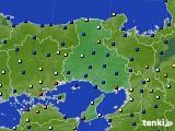 兵庫県のアメダス実況(日照時間)(2015年07月19日)