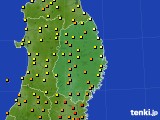 岩手県のアメダス実況(気温)(2015年07月19日)