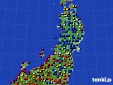 東北地方のアメダス実況(日照時間)(2015年07月20日)