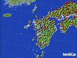九州地方のアメダス実況(気温)(2015年07月20日)
