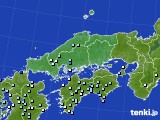 中国地方のアメダス実況(降水量)(2015年07月21日)