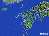 九州地方のアメダス実況(日照時間)(2015年07月21日)