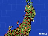 東北地方のアメダス実況(気温)(2015年07月21日)