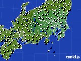 関東・甲信地方のアメダス実況(風向・風速)(2015年07月21日)