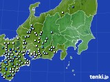 関東・甲信地方のアメダス実況(降水量)(2015年07月22日)