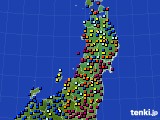 東北地方のアメダス実況(日照時間)(2015年07月22日)