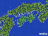 四国地方のアメダス実況(日照時間)(2015年07月22日)