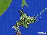 北海道地方のアメダス実況(気温)(2015年07月22日)