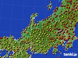 北陸地方のアメダス実況(気温)(2015年07月22日)