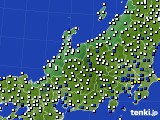 北陸地方のアメダス実況(風向・風速)(2015年07月22日)