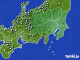 関東・甲信地方のアメダス実況(降水量)(2015年07月23日)