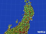 東北地方のアメダス実況(気温)(2015年07月23日)