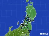 東北地方のアメダス実況(降水量)(2015年07月24日)