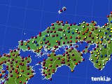 中国地方のアメダス実況(日照時間)(2015年07月24日)