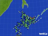 北海道地方のアメダス実況(日照時間)(2015年07月25日)