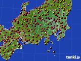 関東・甲信地方のアメダス実況(気温)(2015年07月25日)