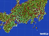 2015年07月25日の東海地方のアメダス(気温)