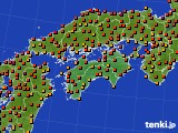 四国地方のアメダス実況(気温)(2015年07月25日)