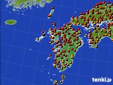 九州地方のアメダス実況(気温)(2015年07月25日)