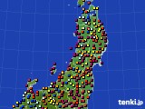 2015年07月27日の東北地方のアメダス(日照時間)