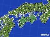 四国地方のアメダス実況(風向・風速)(2015年07月27日)