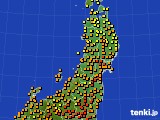 東北地方のアメダス実況(気温)(2015年07月28日)