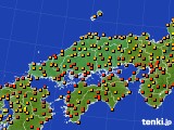 2015年07月28日の中国地方のアメダス(気温)