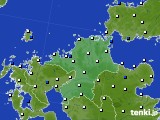 福岡県のアメダス実況(風向・風速)(2015年07月30日)