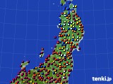 2015年07月31日の東北地方のアメダス(日照時間)