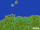 鳥取県のアメダス実況(気温)(2015年08月01日)