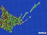 2015年08月02日の道東のアメダス(日照時間)