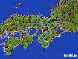 近畿地方のアメダス実況(気温)(2015年08月02日)