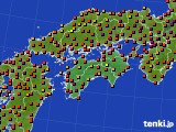 四国地方のアメダス実況(気温)(2015年08月02日)