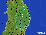 岩手県のアメダス実況(気温)(2015年08月02日)