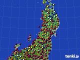 東北地方のアメダス実況(日照時間)(2015年08月03日)